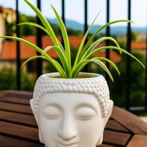 SD Gallery Decorative Buddha-Style Plastic Vase Pot – Unique Indoor & Outdoor Plant Container