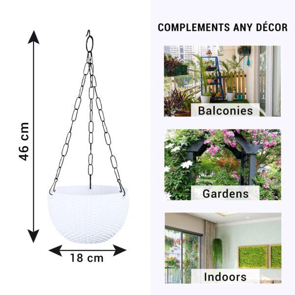 space saving hanging plant pot décor