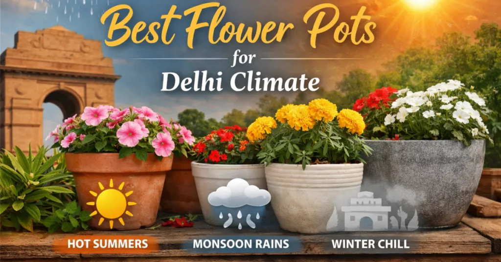 Best flower pots for delhi climate