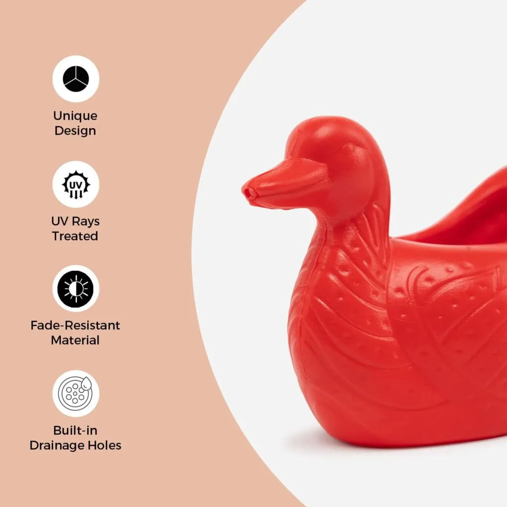 Duck shape plastic planter pot