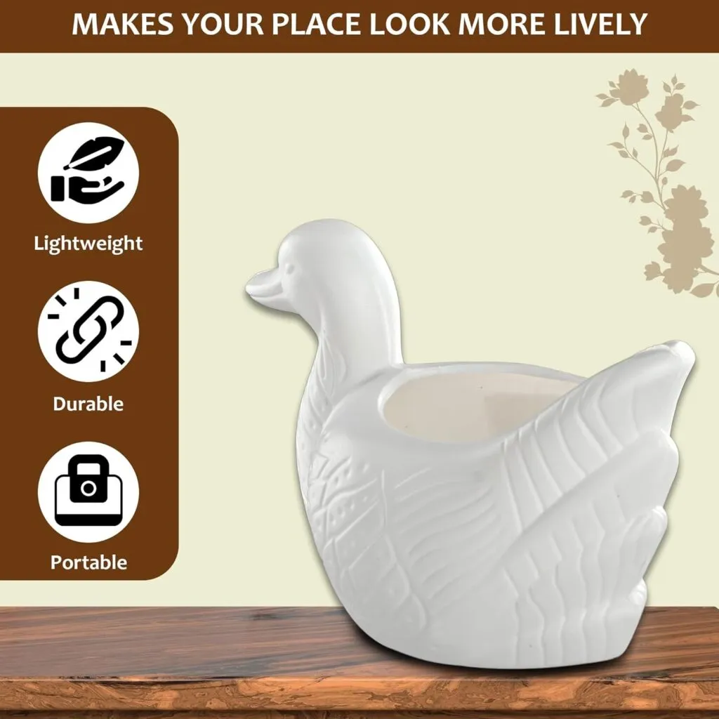 Duck shape plastic planter pot