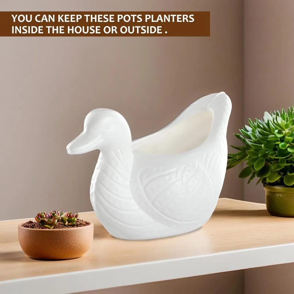 Duck shape plastic planter pot