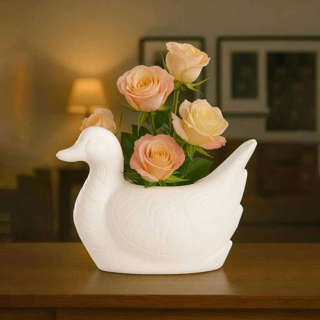 Duck shape plastic planter pot