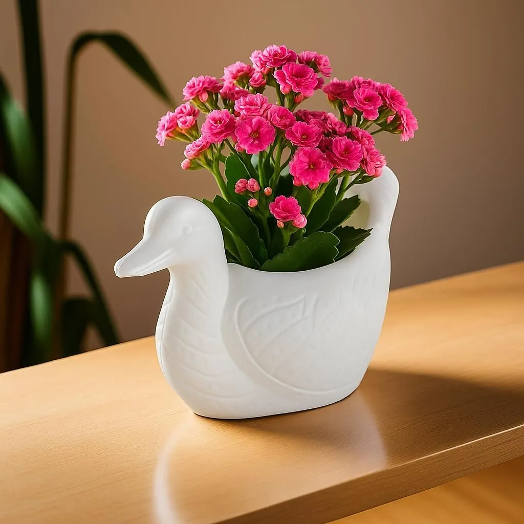 Duck shape plastic planter pot