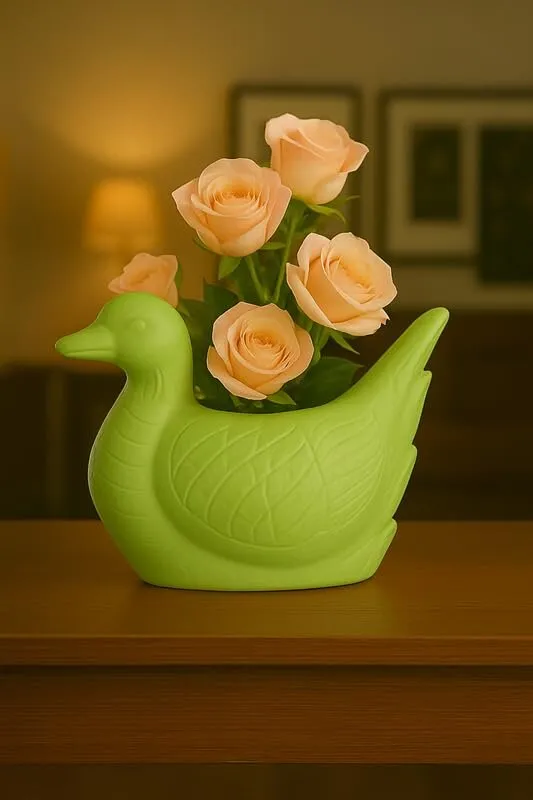 Duck shape plastic planter pot