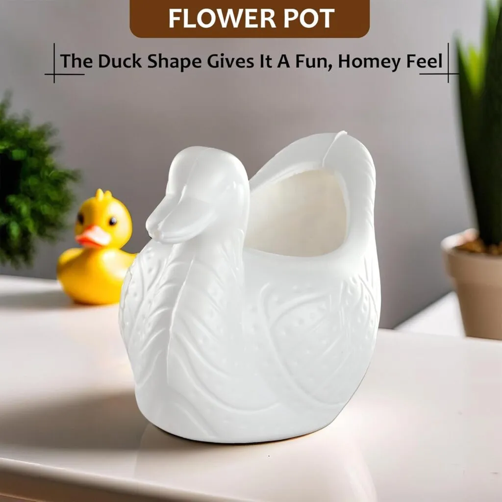 Duck shape plastic planter pot