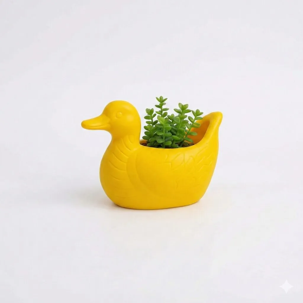 Duck shape plastic planter pot