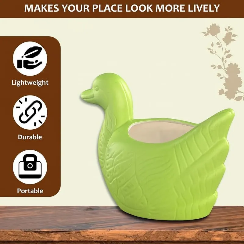 Duck shape plastic planter pot
