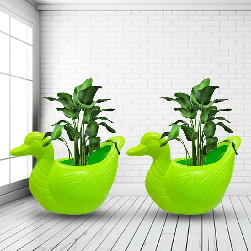 Duck shape plastic planter pot