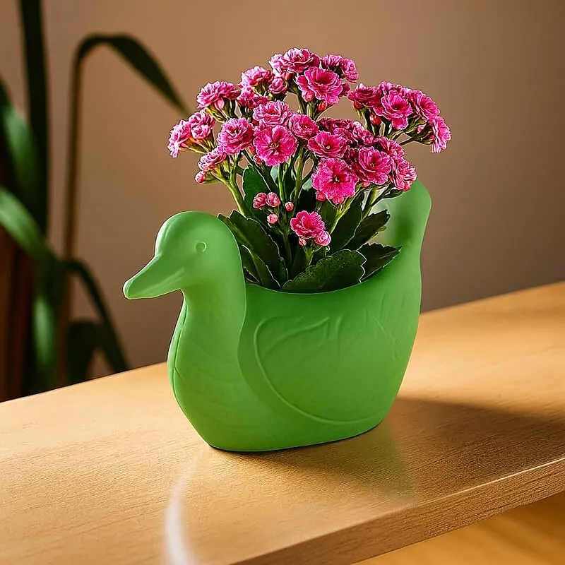 Duck shape plastic planter pot