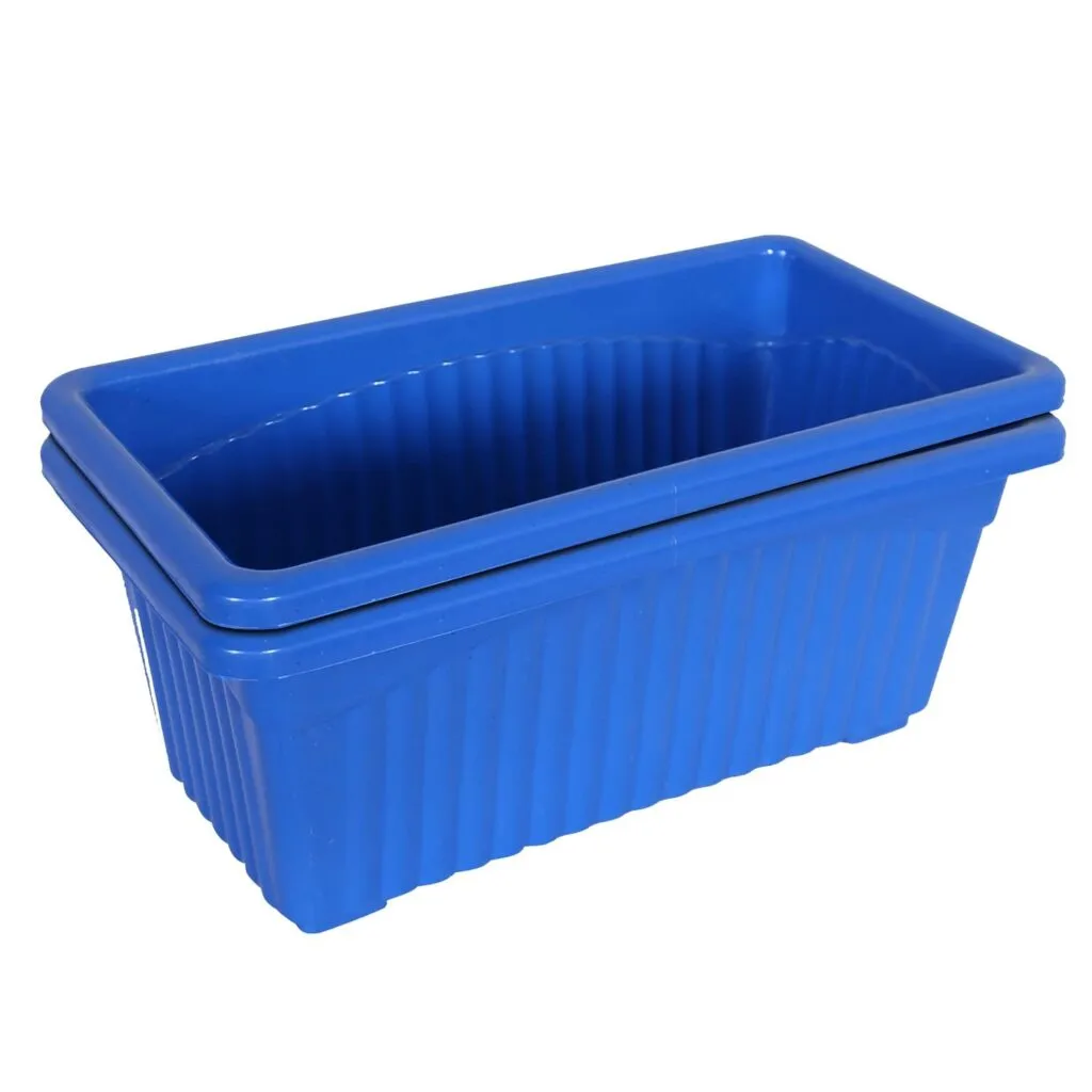 Jupiter 14 inch blue rectangular window planter