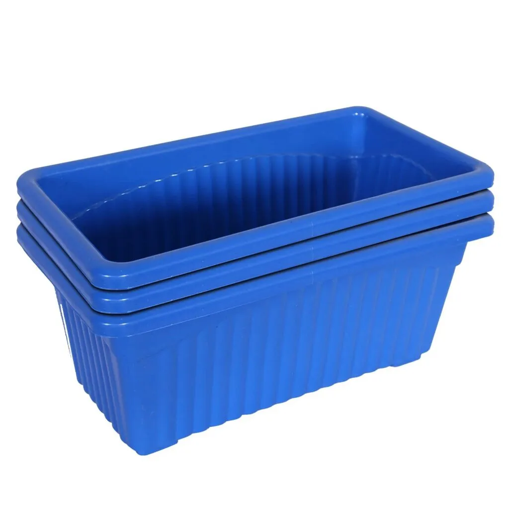 Jupiter 14 inch blue rectangular window planter