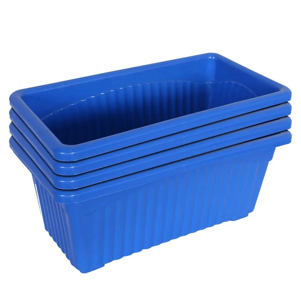 Jupiter 14 inch blue rectangular window planter