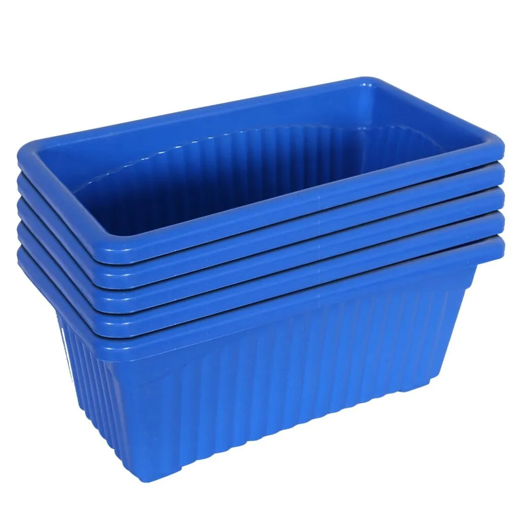 Jupiter 14 inch blue rectangular window planter