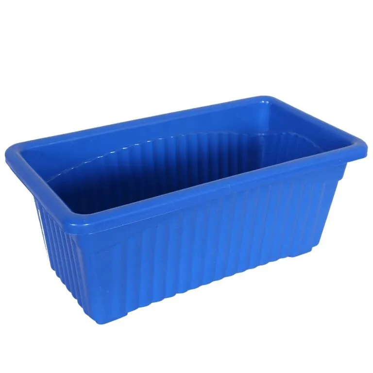 Jupiter 14 Inch Blue Rectangular Window Planter for Balcony
