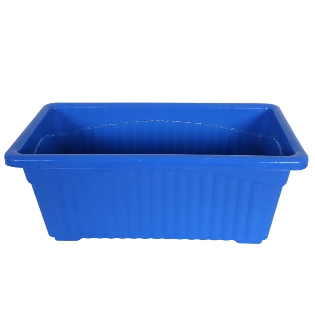 Jupiter 14 inch blue rectangular window planter