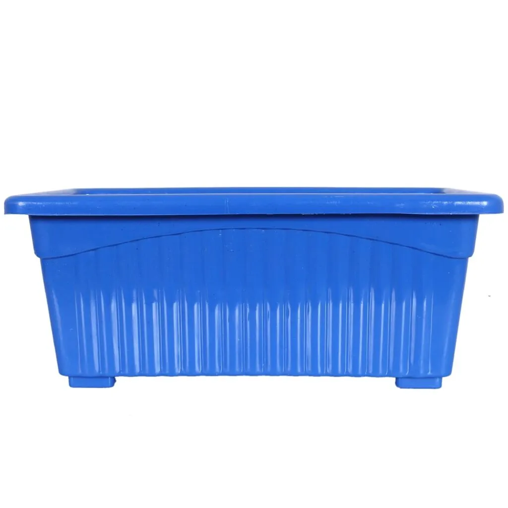 Jupiter 14 inch blue rectangular window planter
