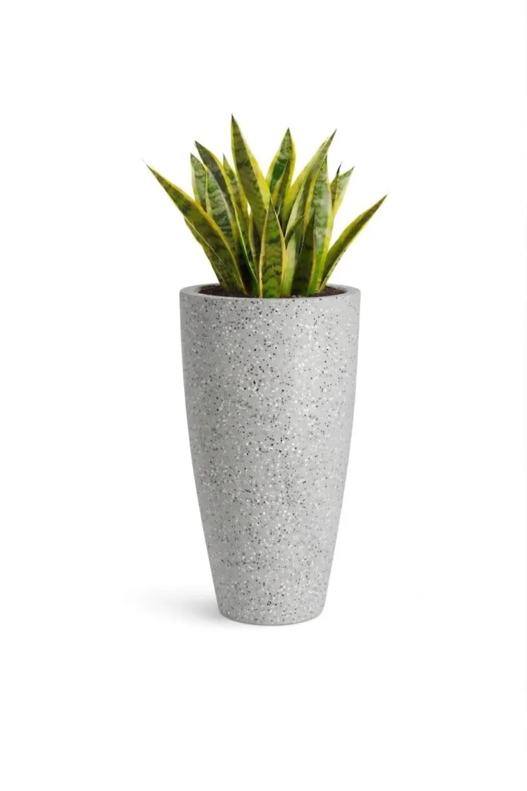 16 Inch Marble White Large Plastic Flower Pot Indoor Outdoor