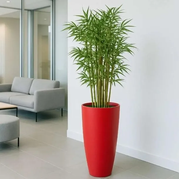 14 inch red large plastic flower pot