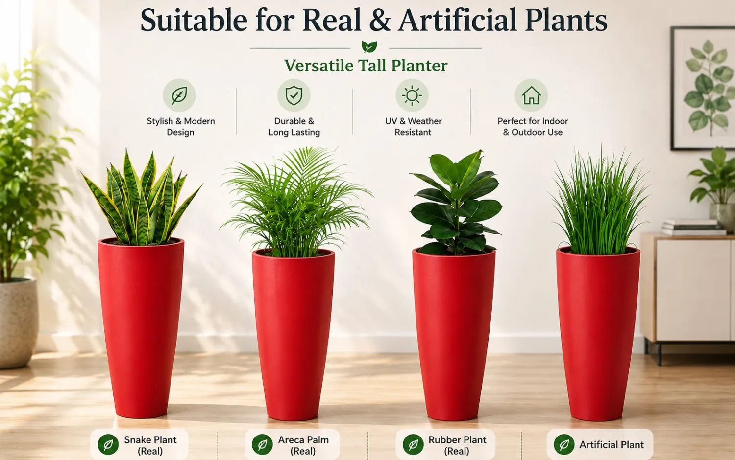 14 inch red large plastic flower pot