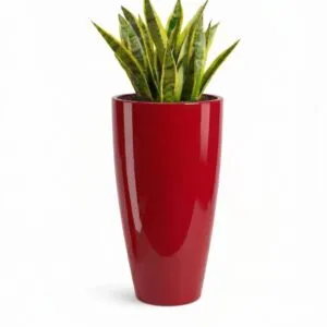 14 Inch Red Large Plastic Flower Pot for Indoor Outdoor