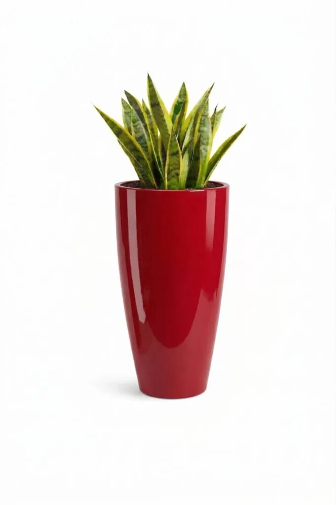 14 inch red large plastic flower pot