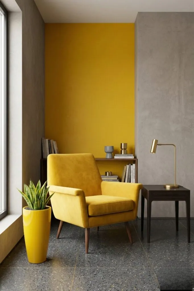 14 inch yellow large plastic flower pot
