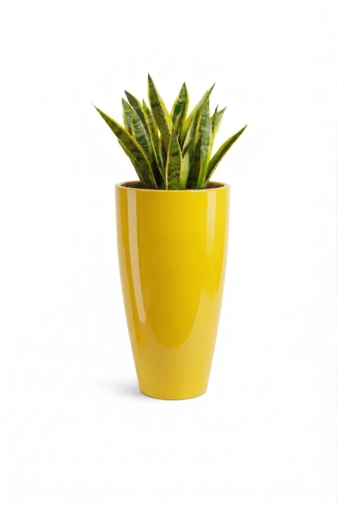 14 inch yellow large plastic flower pot