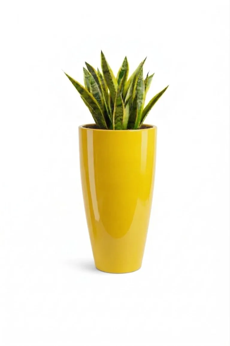 14 inch yellow large plastic flower pot