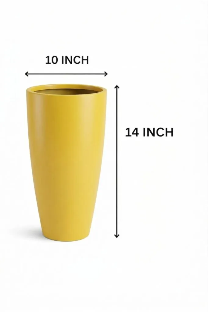 14 inch yellow large plastic flower pot