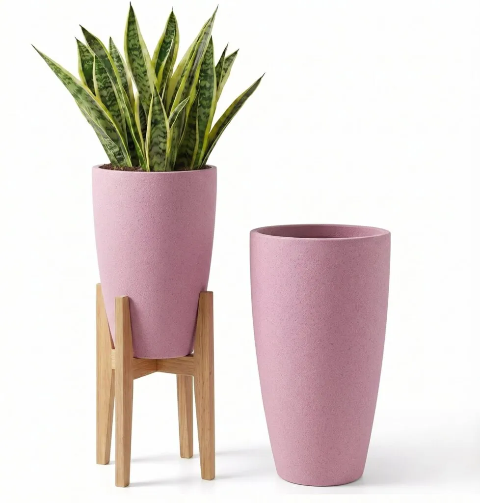 18 inch marble pink plastic flower pot