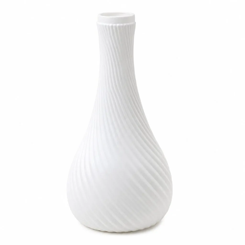 9.5 inch white plastic flower vase
