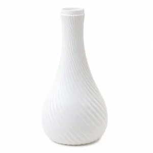 9.5 Inch White Plastic Flower Vase for Home & Office Decor