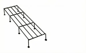 Heavy Duty Metal Plant Stand for Balcony & Garden (24 cm)